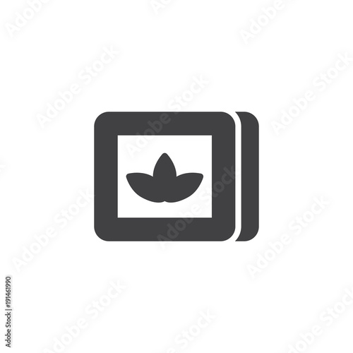 Tobacco box icon vector, filled flat sign, solid pictogram isolated on white. Chewing tobacco symbol, logo illustration.