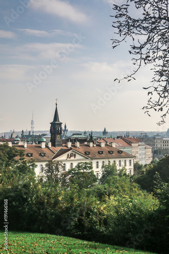Scene With Red Roofs in Prague,Czech Republic