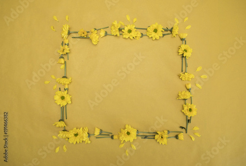 Yellow Floral Frame