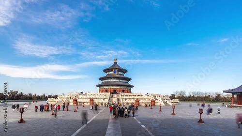 timelapse from Temple of Heaven in beijing china