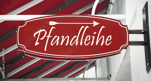 Schild 312 - Pfandleihe