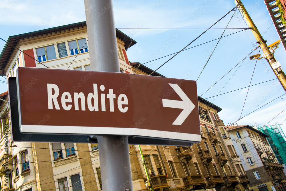 Obraz premium Schild 223 - Rendite