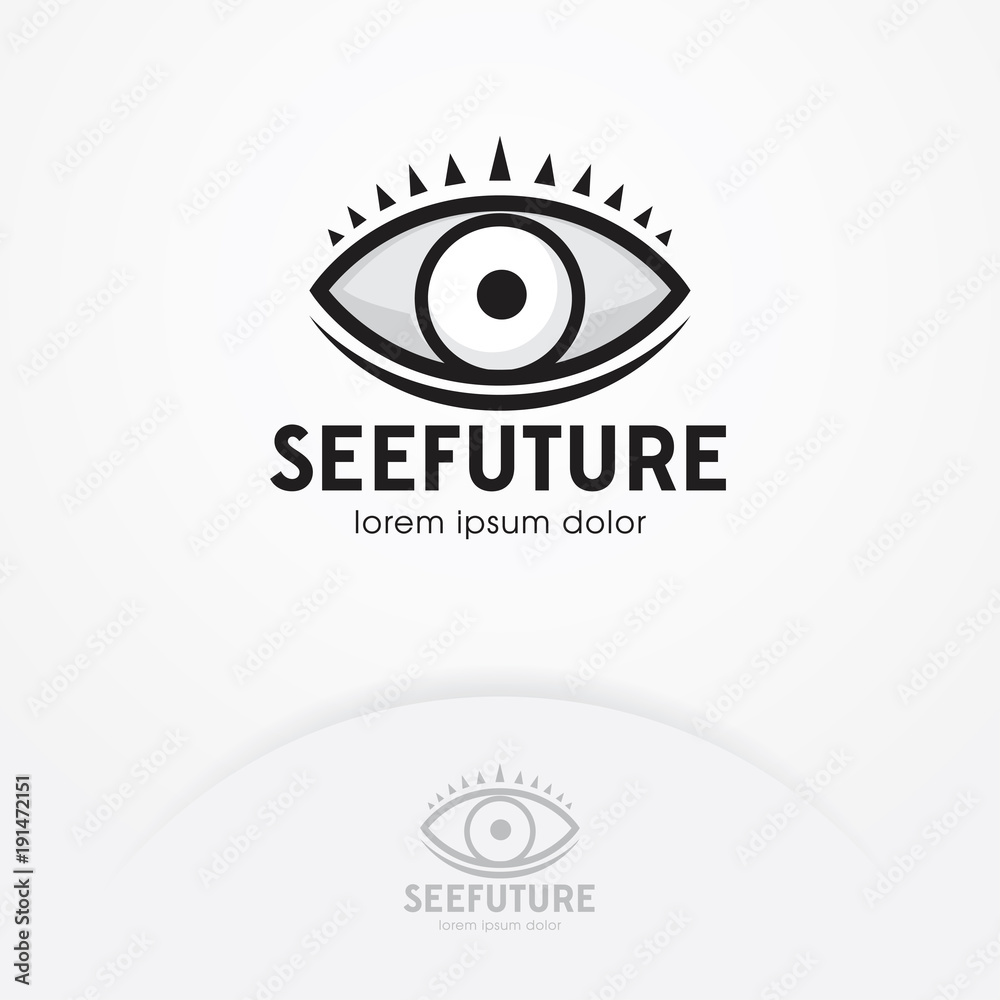 Eye logo design vector template. Eye symbol of the future. Creative vision logotype concept. Eye emblem design - Vector illustration Eye logo design vector template. Eye symbol of the future. Creative vision logotype concept. Eye emblem design - Vector illustration