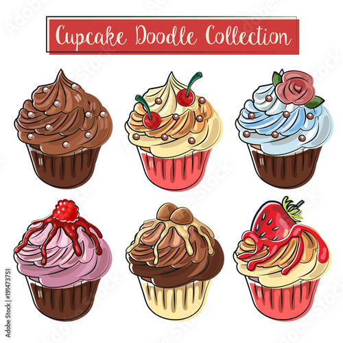 cupcake doodle collection