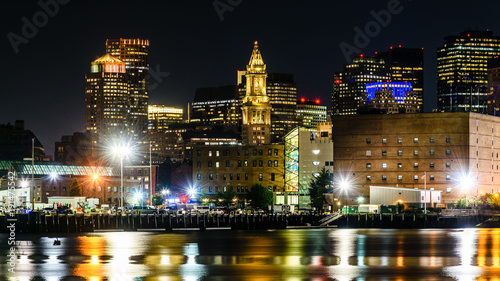 Night skyline of Boston