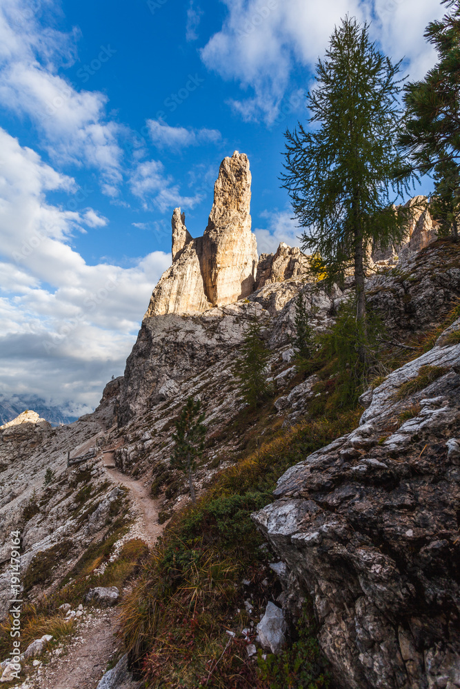 Trenches of World War in Dolomites, Cinque Torri Trenches of World War in Dolomites, Cinque Torri