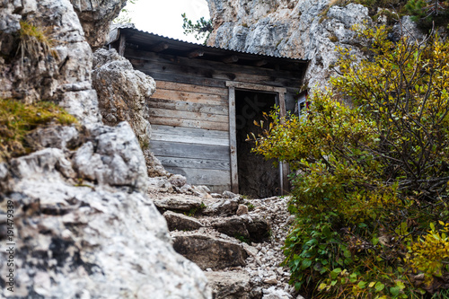 Trenches of World War in Dolomites, Cinque Torri