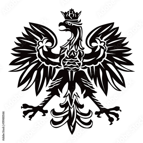 Polish national emblem as vector illustration on white background.