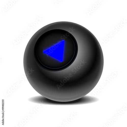 Realistic black Eight Ball of predictions