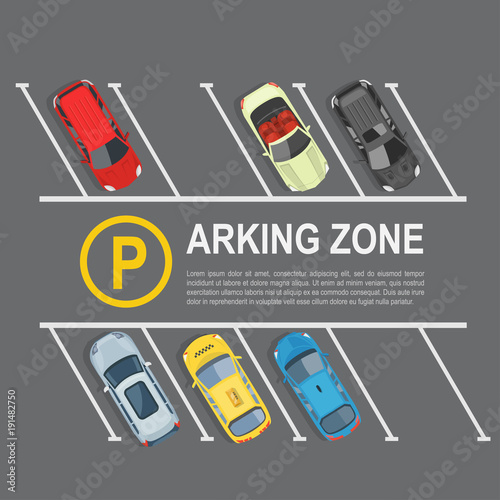 Parking lot top view