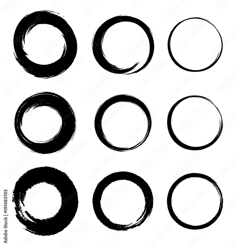 Set of Grunge Circle Stains. Vector design elements Set of Grunge Circle Stains. Vector design elements
