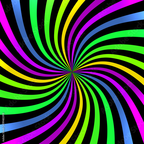 Colorful Bright Spiral background. Vector illustration.