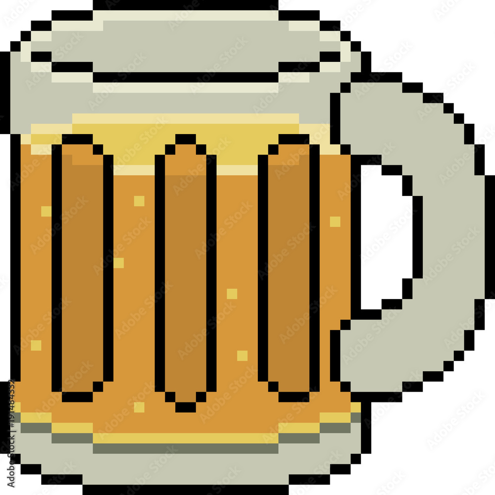 vector pixel art beer Stock Vector | Adobe Stock