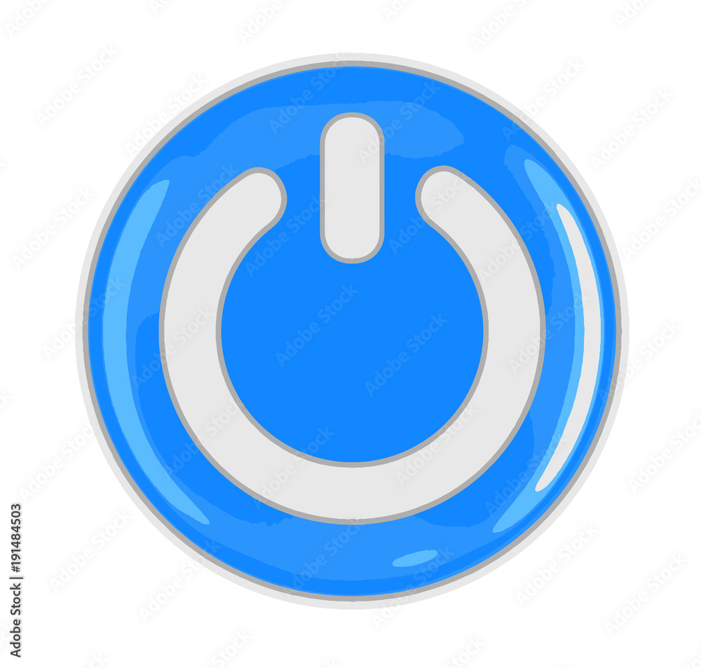 Button with On. Image with clipping path Button with On. Image with clipping path