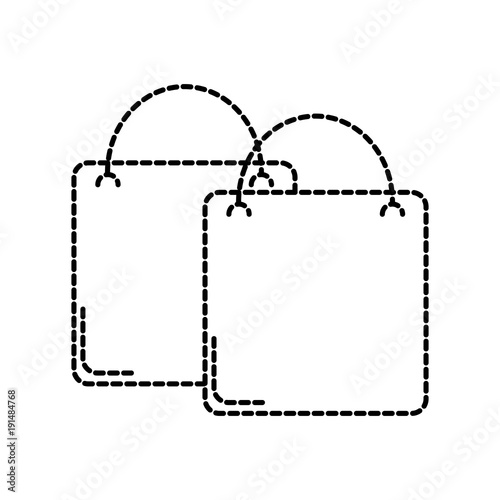 dotted shape shopping bags elements to market buy