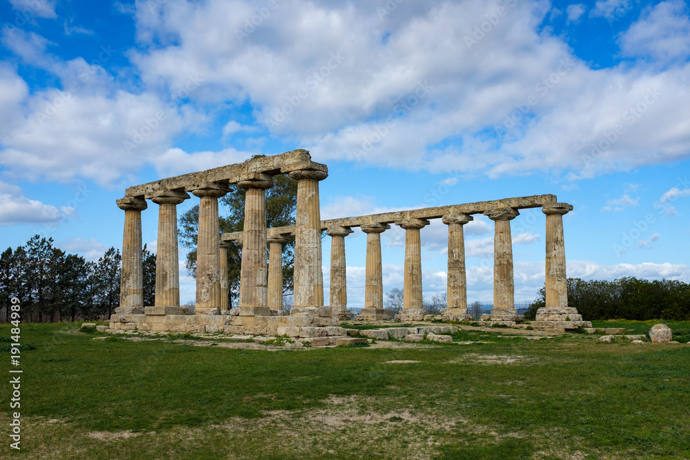 The Temple of Hera at Tavole Palatine, a sanctuary near Metapontum. Italy