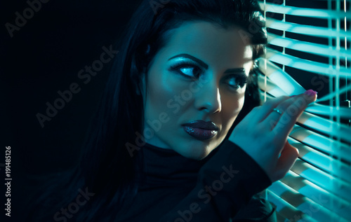 Fotografie Girl   by the window