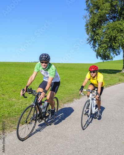 gemeinsames Training mit dem Rennrad