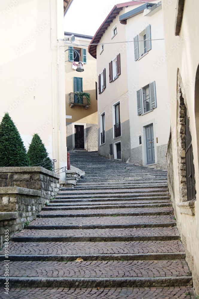 Narrow street and corners in the picturesque Italian village