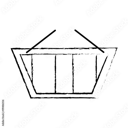 grunge market basket shopping commerce icon