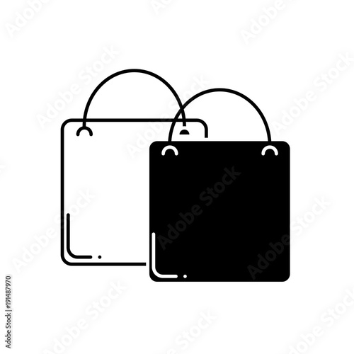 silhouette shopping bags elements to market buy