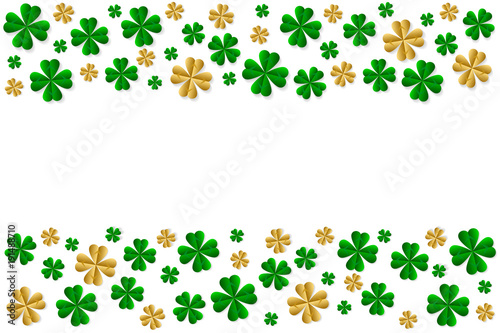 Creative background to the day of St. Patrick. Clover and place for text.