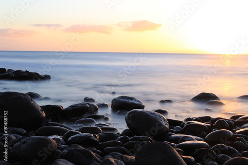 Sunset at the beach © Bartomiej