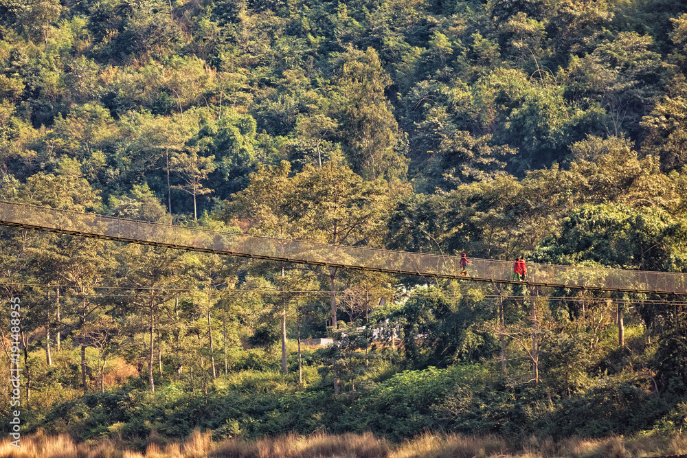 Suspension Bridge, Trishuli River, Nepal