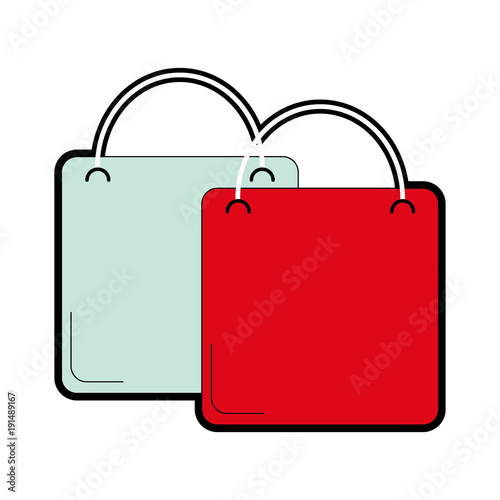 full color shopping bags elements to market buy