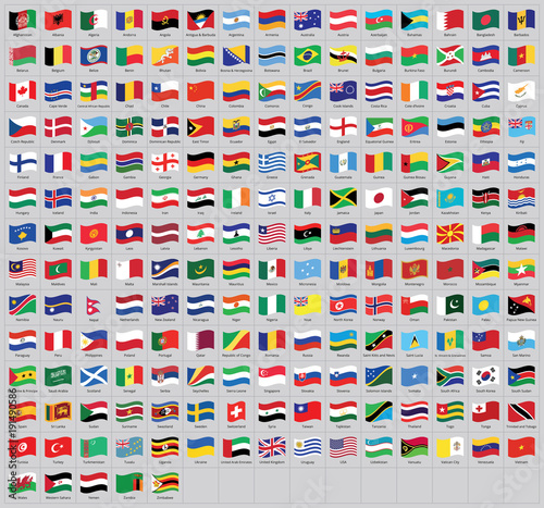 All national world waving f...