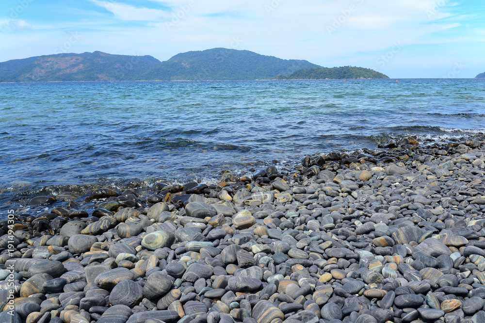 Black and white stones at Koh Hin Ngam