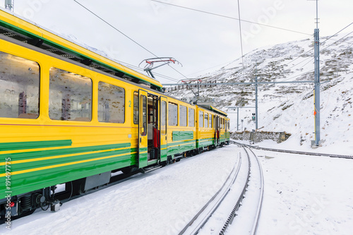 The Jungfrau railway A train that runs from Interlaken to the Jungfrau mountain summit on the Alps, which is called "Top Of Europe".