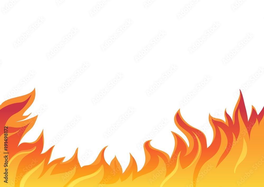 Fire flame vector illustration, isolated on white background. Fire flame vector illustration, isolated on white background.
