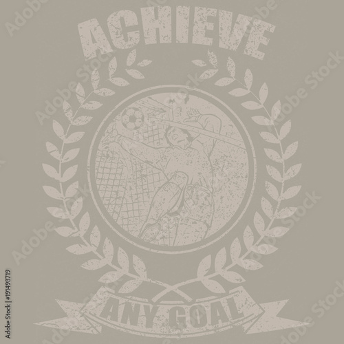 Achieve Any Goal Soccer Illustration 