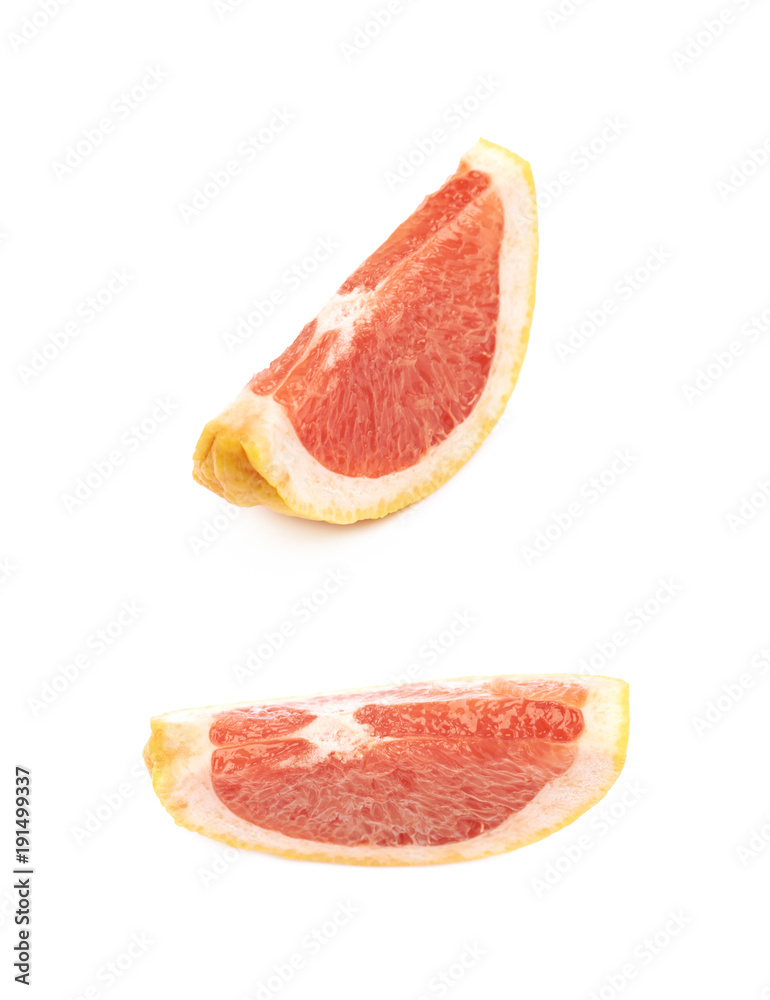 Juicy red grapefruit isolated