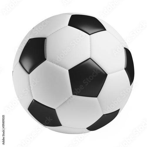 soccer ball  3d rendered illustration  clipping path included