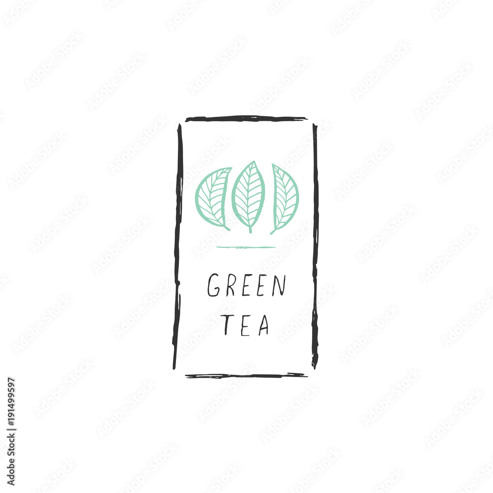 Green tea illustration