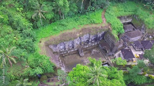 Aerial of Gunung Kawi, an Indonesian temple and funerary complex photo