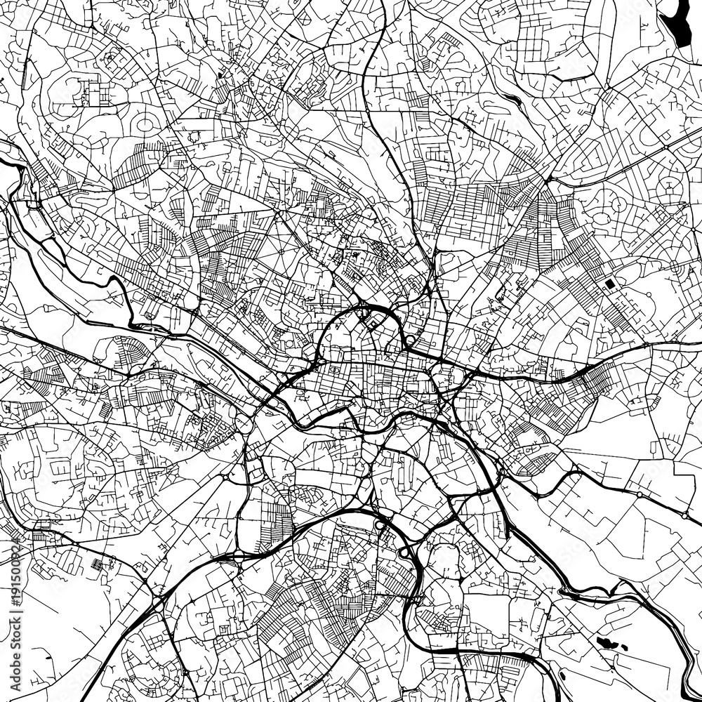 Obraz premium Mapa miasta Leeds
