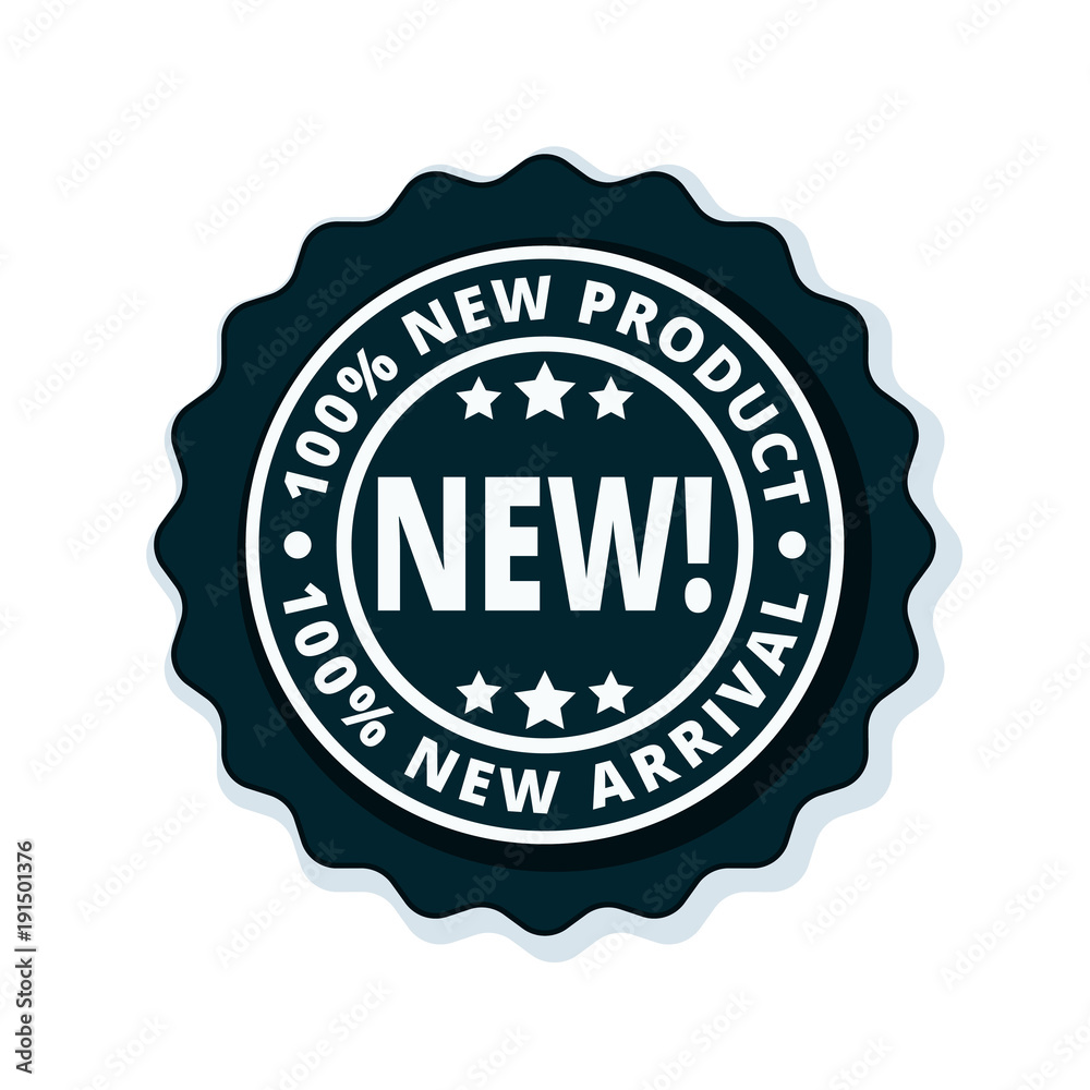New Product New Arrival label illustration