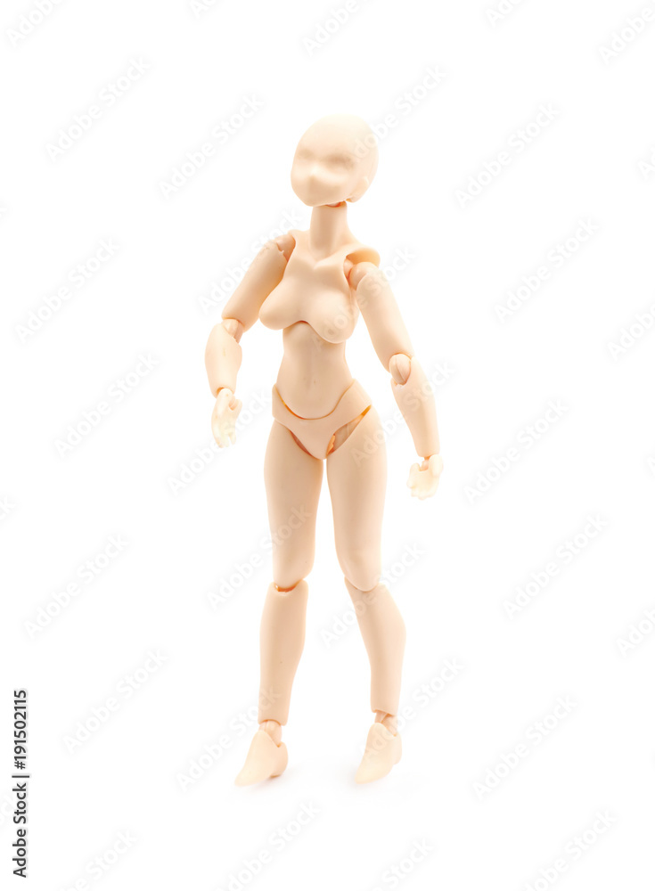 Plastic joint reference doll isolated Plastic joint reference doll isolated