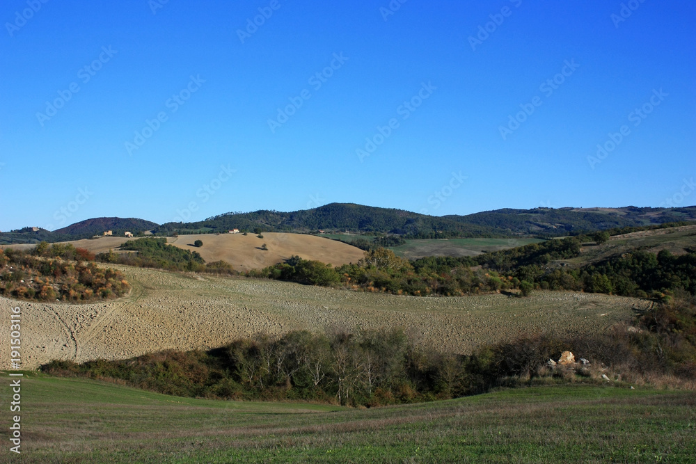 Возделанные поля в Тоскане