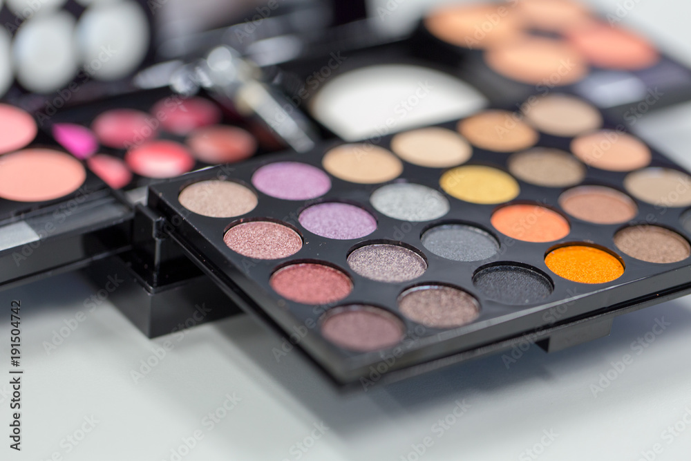 Backgrounds of Cosmetic makeup set on table. Backgrounds of Cosmetic makeup set on table.