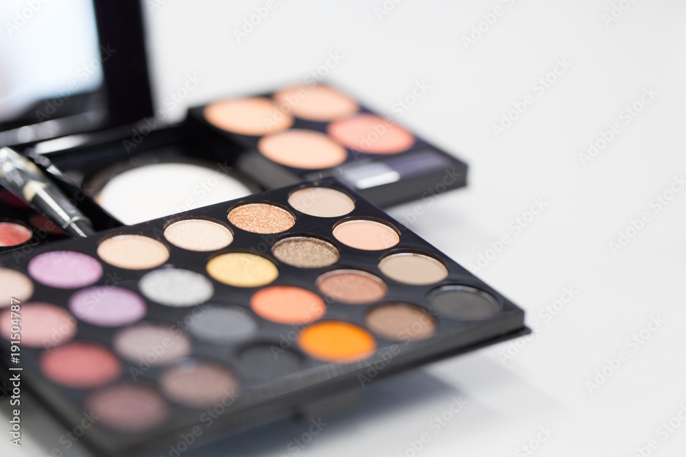 Backgrounds of Cosmetic makeup set on table. Backgrounds of Cosmetic makeup set on table.