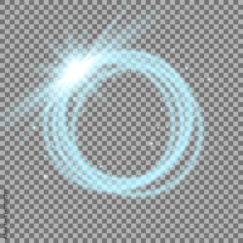 Light ring with tracing effect