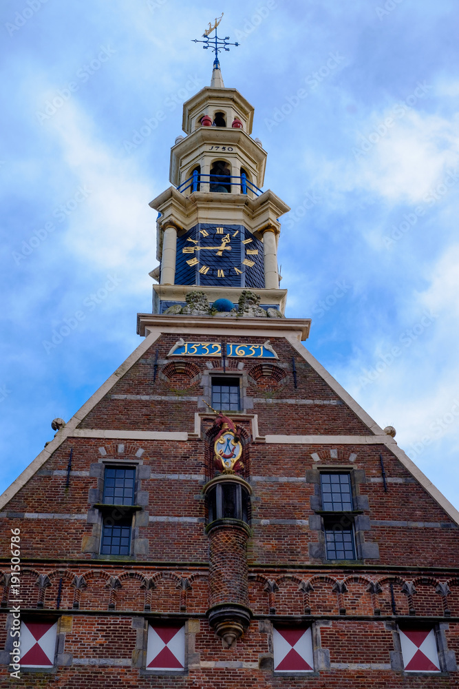 Obraz premium Fassade des Hoofdtoren in Hoorn/NL