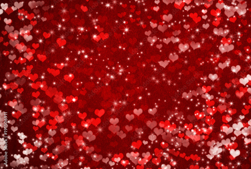 Valentines Day background with hearts and stars Valentines Day background with hearts and stars