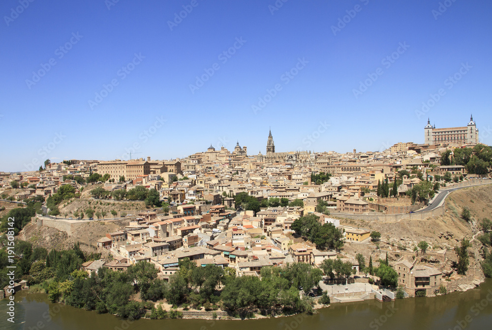 Toledo old city general view. Travel across Spain.