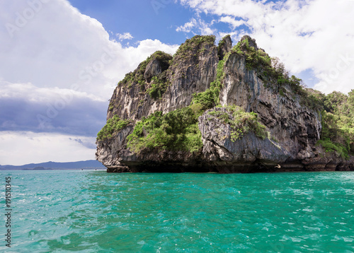 Popular travel tropical karst rocks, Krabi