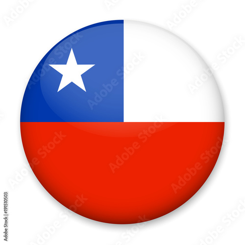 Flag of Chile in the form of a round button with a light glare and a shadow. The symbol of Independence Day, a souvenir, a button for switching the language on the site, an icon. Free Download Flag of Chile in the form of a round button with a light glare and a shadow. The symbol of Independence Day, a souvenir, a button for switching the language on the site, an icon. - GFXLoad